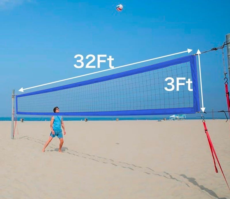 CVT Professional Volleyball Net Outdoor Heavy Duty with Aircraft Steel Cable 32X3Ft Villeyball Official Size Best Voleybol Vollyball Net Heavy Duty Volley Ball Net Volleyball Nets Volleyball Ball Net Only - Image 2